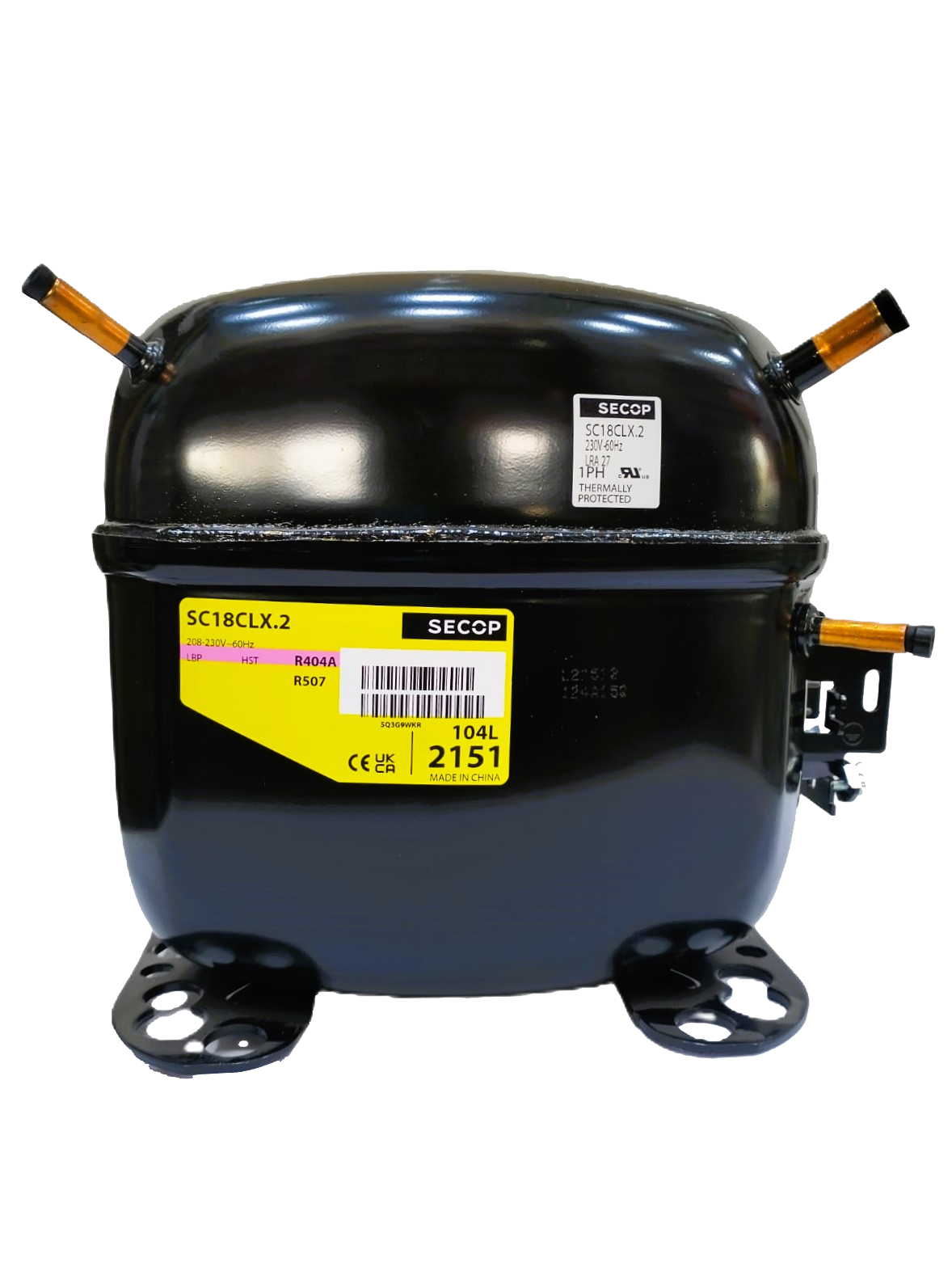 AFTC- RCP-42 SECOP COMPRESSOR SC18LX.2 208-230V 60HZ 7-8HP R404 SECOP SC18CLX.2 REF.COMPRESSOR - Image 1