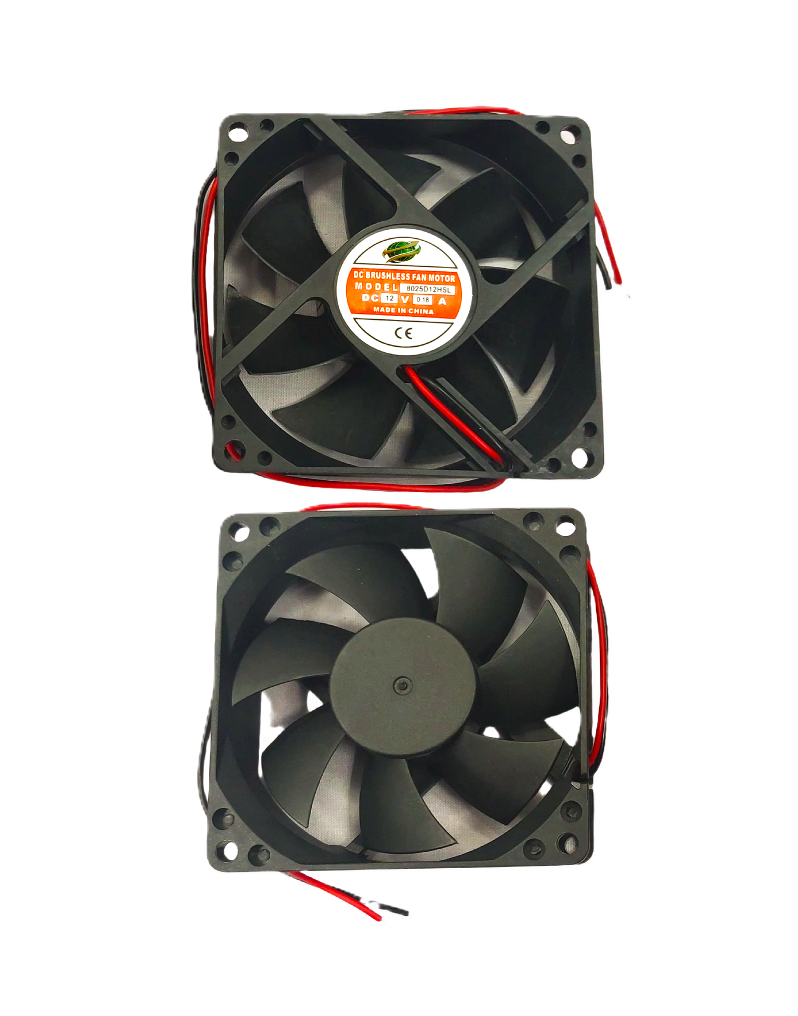 AFTC-RF-007 DC12v 8025D12HSL (based on label). REF. AXIEL FAN MOTOR (RF-007) - Image 1