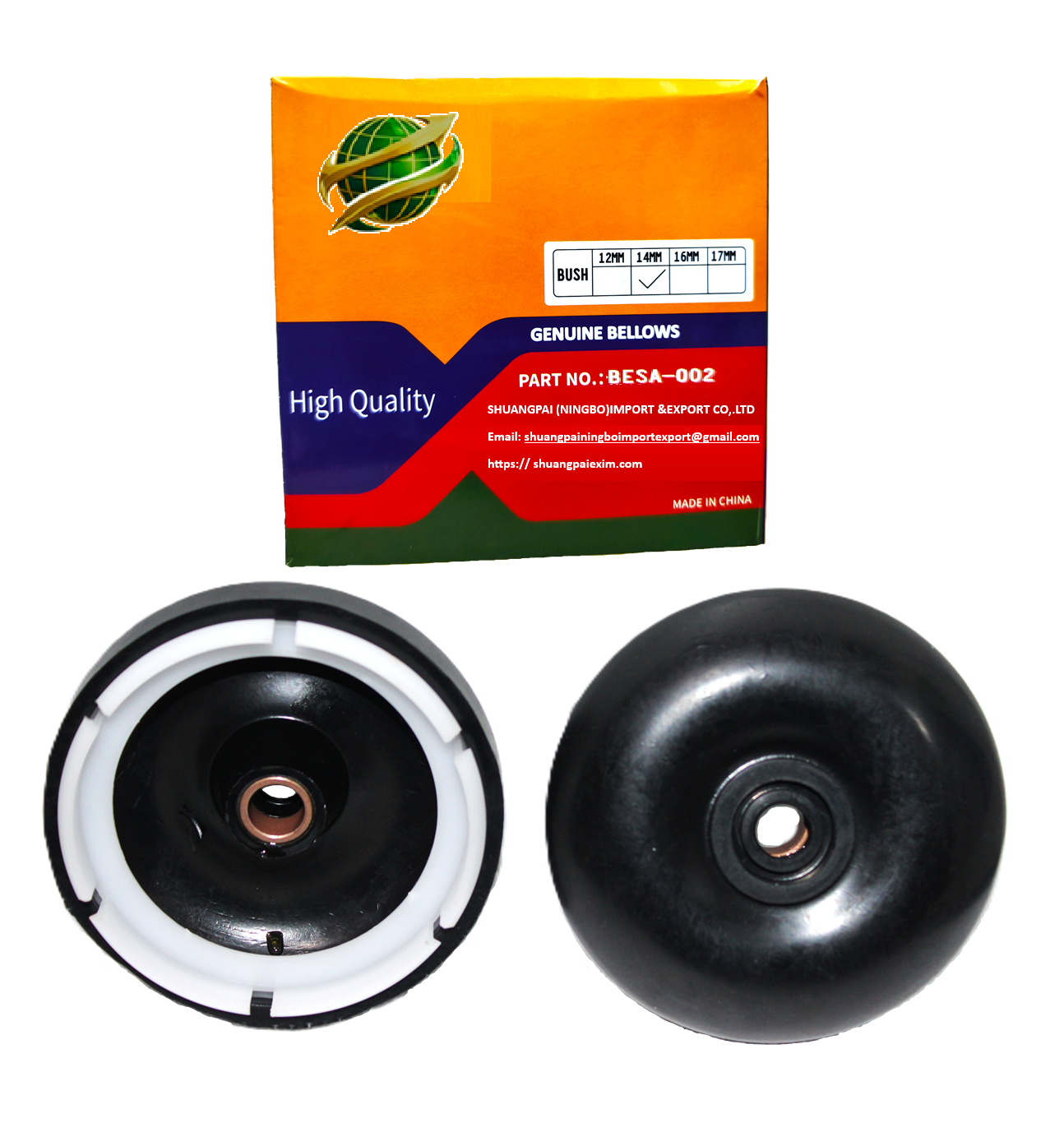 AFTC-BESA-002 BELLOWS SANYO BIG 14MM (0132) 14MM BUSH. Sanyo.washing machine spin bellows: BESA-002 - Image 1