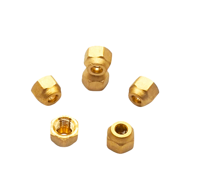 AFTC-NUT-006 FLARE NUT 1+4 1/4" Brass Flare Nut : NUT-006 - Image 1