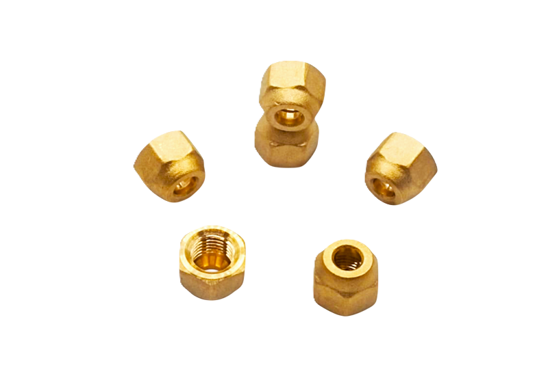 AFTC-NUT-007 FLARE NUT 3+8 3/8" Brass Flare Nut : NUT-007 - Image 1