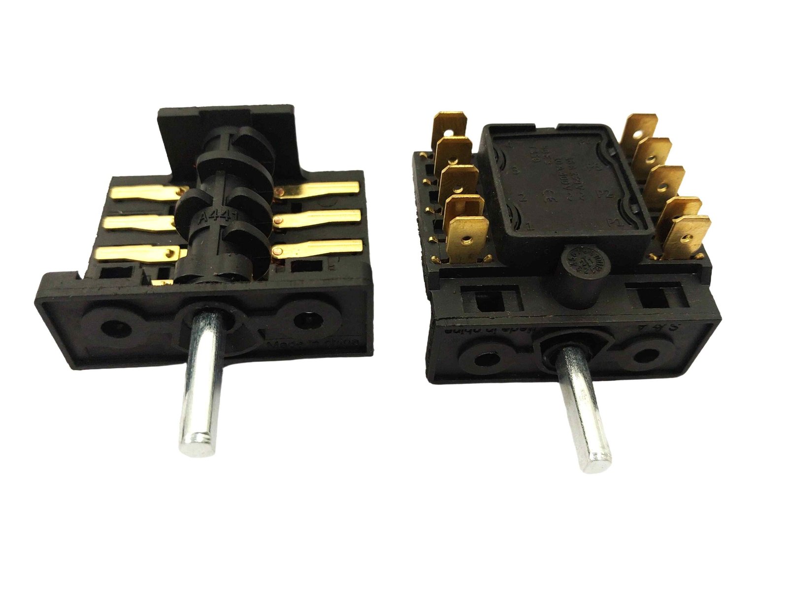 AFTC-RS-021 OVEN SWITCH BLACK WITH PLASTICSHAFT 10PIN ,16A 205V,10A- 400V 10-pin oven rotary selector switch : RS-021 - Image 1
