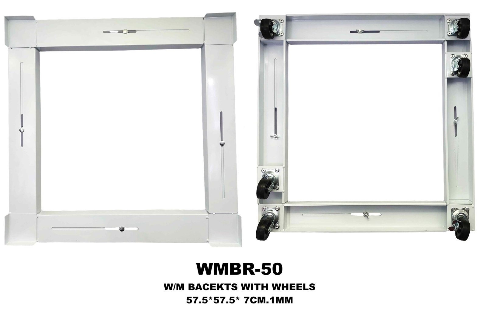 AFTC-WMBR-50 WM-RF BACEKTS WITH WHEELS 57.5 X 57.5. 7CM.1MM universal adjustable appliance roller trolley : WMBR-50 - Image 1