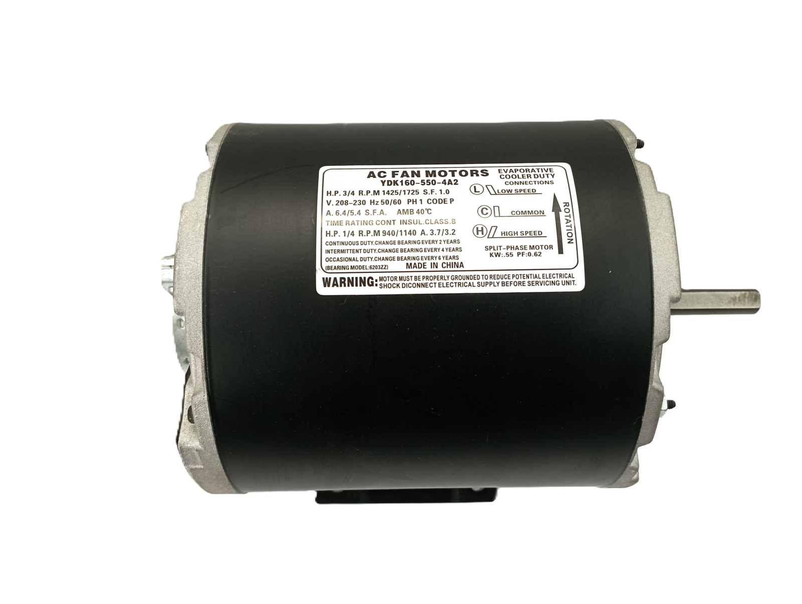 YDK-160-550 3/4 YDK160-550-4A2 AC Cooler Fan Motor - Image 1